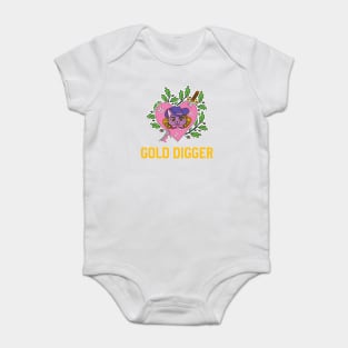 Cute Gold Digger Design Baby Bodysuit